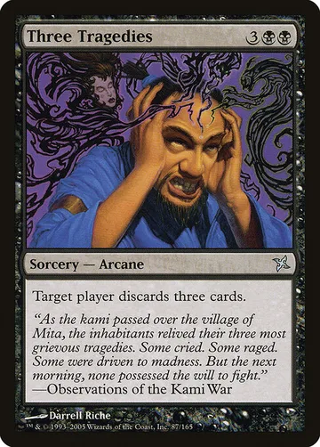 Three Tragedies 87, carta de Magic: The Gathering de Betrayers of Kamigawa