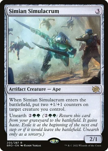 Simian Simulacrum 205, carta de Magic: The Gathering de The Brothers' War