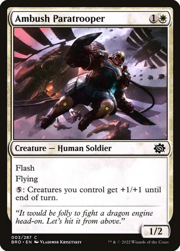 Ambush Paratrooper 3, carta de Magic: The Gathering de The Brothers' War