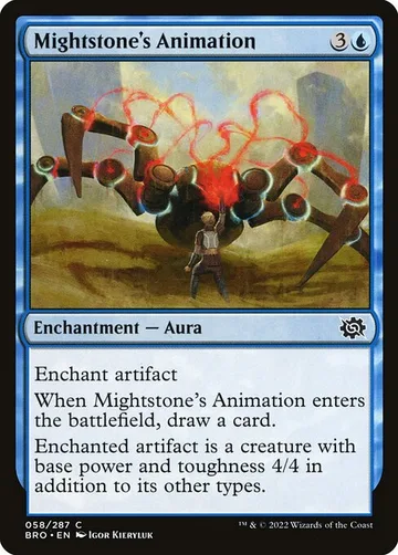 Mightstone's Animation 58, carta de Magic: The Gathering de The Brothers' War