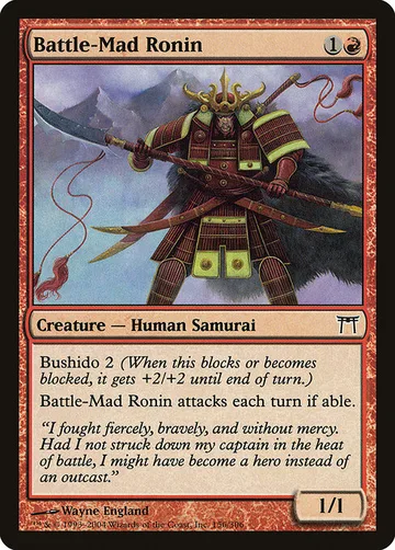 Battle-Mad Ronin 156, carta de Magic: The Gathering de Champions of Kamigawa