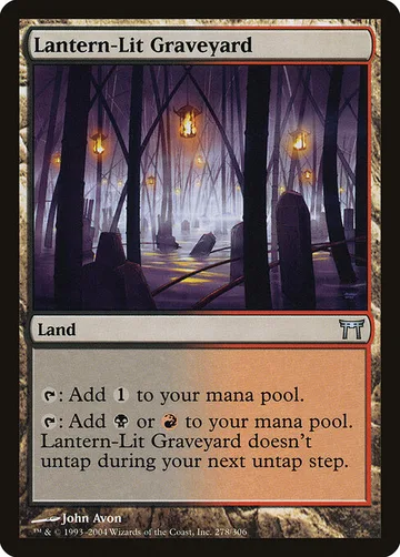 Lantern-Lit Graveyard 278, carta de Magic: The Gathering de Champions of Kamigawa