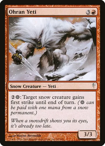 Ohran Yeti 93, carta de Magic: The Gathering de Coldsnap