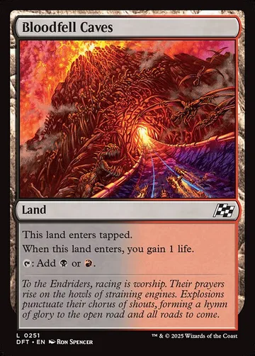 Bloodfell Caves 251, carta de Magic: The Gathering de Aetherdrift