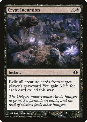 Crypt Incursion 23, carta de Magic: The Gathering de Dragon's Maze