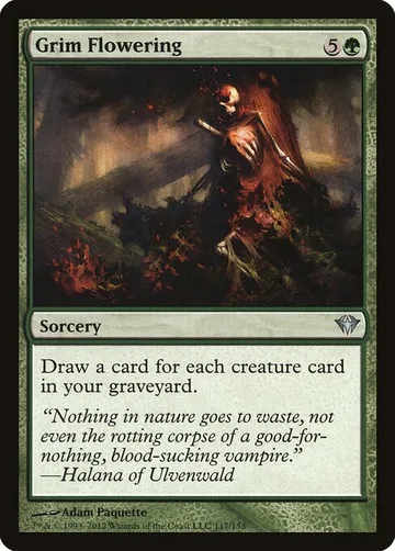 Grim Flowering 117, carta de Magic: The Gathering de Dark Ascension