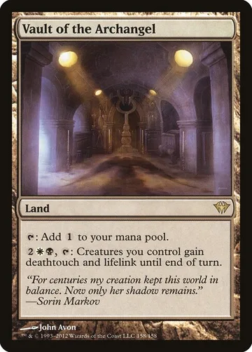 Vault of the Archangel 158, carta de Magic: The Gathering de Dark Ascension