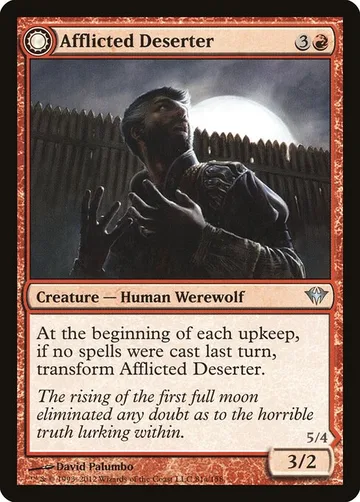 Afflicted Deserter // Werewolf Ransacker 81, carta de Magic: The Gathering de Dark Ascension