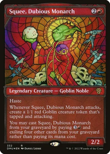 Squee, Dubious Monarch 332, carta de Magic: The Gathering de Dominaria United