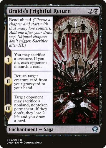 Braids's Frightful Return 85, carta de Magic: The Gathering de Dominaria United