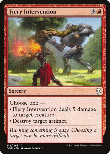 Fiery Intervention 118, carta de Magic: The Gathering de Dominaria