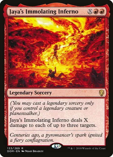 Jaya's Immolating Inferno 133, carta de Magic: The Gathering de Dominaria