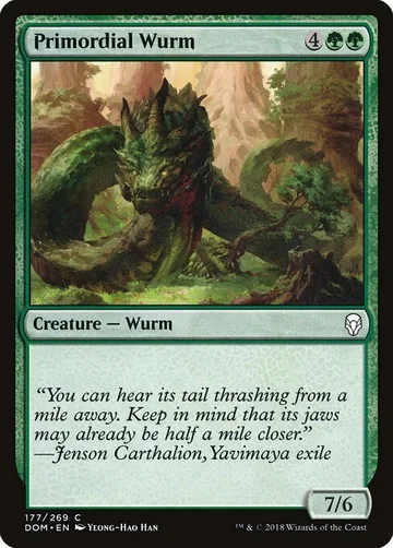 Primordial Wurm 177, carta de Magic: The Gathering de Dominaria