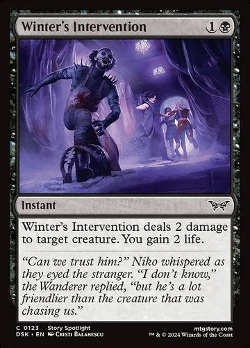 Winter's Intervention 123, carta de Magic: The Gathering de Duskmourn: House of Horror
