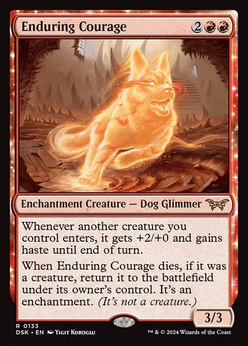 Enduring Courage 133, carta de Magic: The Gathering de Duskmourn: House of Horror