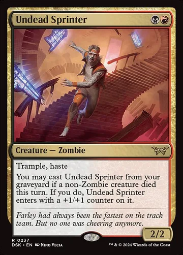 Undead Sprinter 237, carta de Magic: The Gathering de Duskmourn: House of Horror