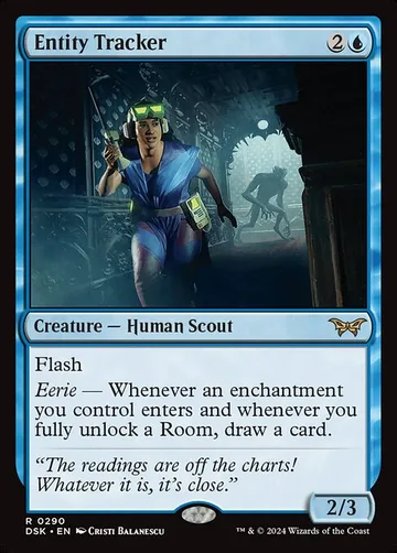 Entity Tracker 290, carta de Magic: The Gathering de Duskmourn: House of Horror