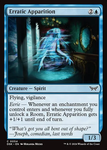 Erratic Apparition 54, carta de Magic: The Gathering de Duskmourn: House of Horror