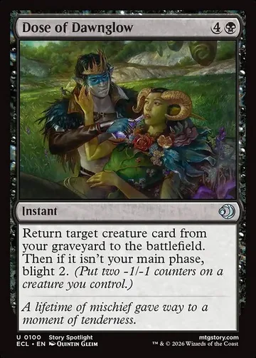 Dose of Dawnglow 100, carta de Magic: The Gathering de Lorwyn Eclipsed