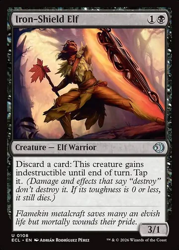 Iron-Shield Elf 108, carta de Magic: The Gathering de Lorwyn Eclipsed