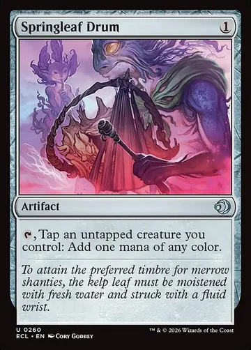 Springleaf Drum 260, carta de Magic: The Gathering de Lorwyn Eclipsed