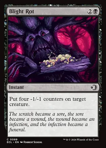 Blight Rot 89, carta de Magic: The Gathering de Lorwyn Eclipsed