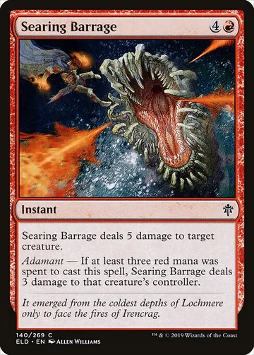 Searing Barrage 140, carta de Magic: The Gathering de Throne of Eldraine
