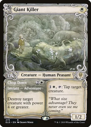 Giant Killer // Chop Down 275, carta de Magic: The Gathering de Throne of Eldraine