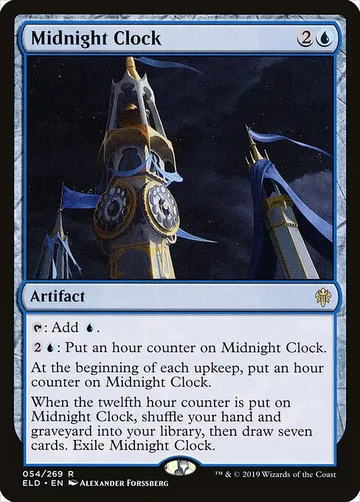 Midnight Clock 54, carta de Magic: The Gathering de Throne of Eldraine