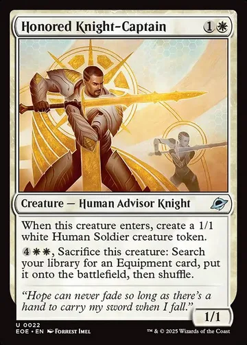 Honored Knight-Captain 22, carta de Magic: The Gathering de Edge of Eternities