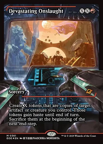 Devastating Onslaught 361, carta de Magic: The Gathering de Edge of Eternities