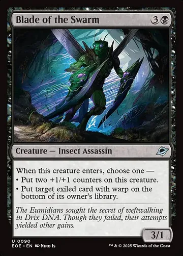 Blade of the Swarm 90, carta de Magic: The Gathering de Edge of Eternities
