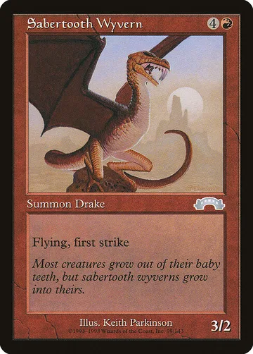 Sabertooth Wyvern 99, carta de Magic: The Gathering de Exodus