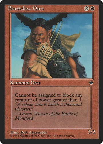 Brassclaw Orcs 49c, carta de Magic: The Gathering de Fallen Empires