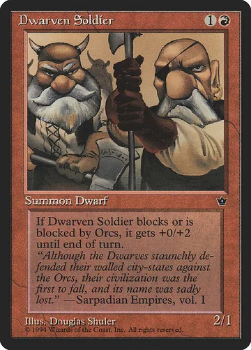 Dwarven Soldier 53c, carta de Magic: The Gathering de Fallen Empires
