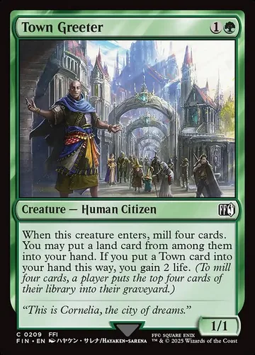 Town Greeter 209, carta de Magic: The Gathering de Final Fantasy