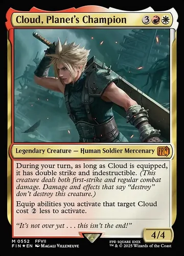 Cloud, Planet's Champion 552, carta de Magic: The Gathering de Final Fantasy