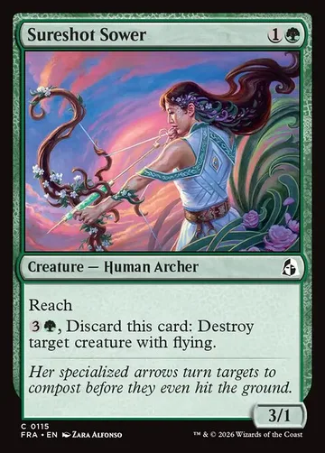 Sureshot Sower 115, carta de Magic: The Gathering de Reality Fracture