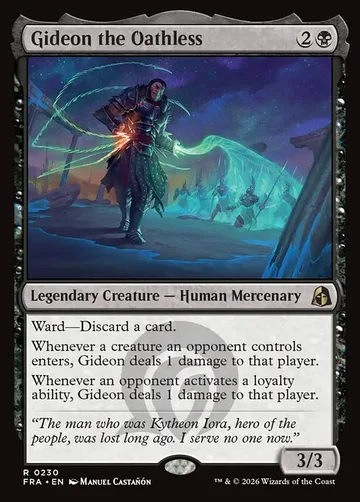 Gideon the Oathless 230, carta de Magic: The Gathering de Reality Fracture