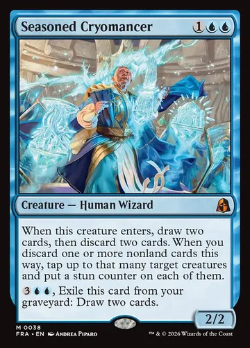 Seasoned Cryomancer 38, carta de Magic: The Gathering de Reality Fracture