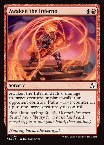 Awaken the Inferno 74, carta de Magic: The Gathering de Reality Fracture