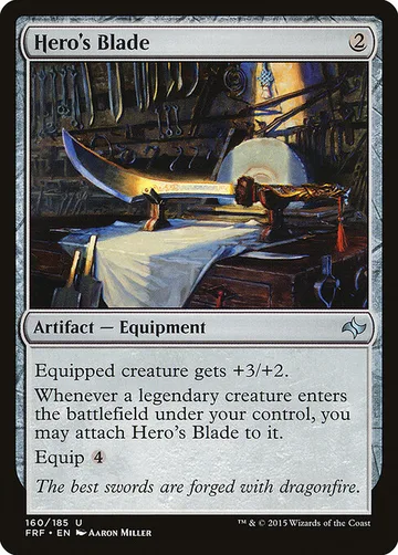 Hero's Blade 160, carta de Magic: The Gathering de Fate Reforged
