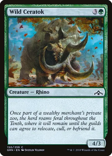 Wild Ceratok 150, carta de Magic: The Gathering de Guilds of Ravnica