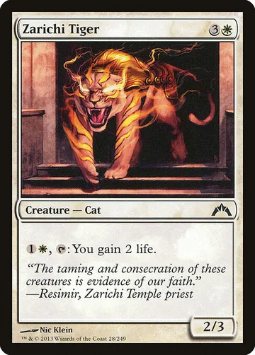 Zarichi Tiger 28, carta de Magic: The Gathering de Gatecrash
