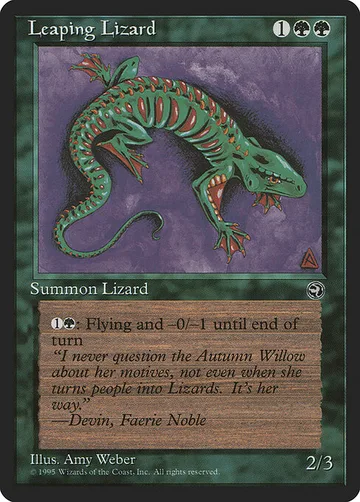 Leaping Lizard 90, carta de Magic: The Gathering de Homelands