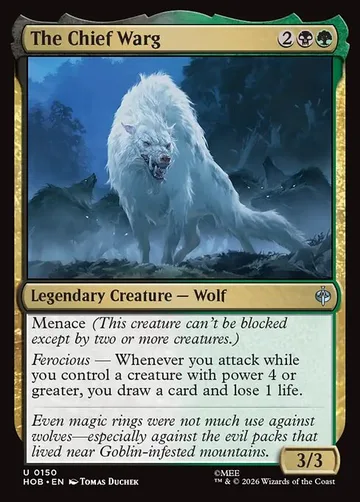 The Chief Warg 150, carta de Magic: The Gathering de The Hobbit