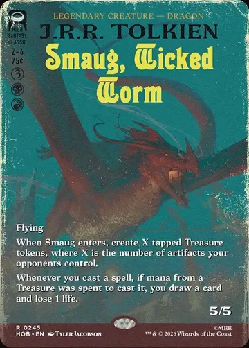 Smaug, Wicked Worm 245, carta de Magic: The Gathering de The Hobbit