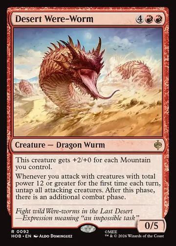 Desert Were-Worm 92, carta de Magic: The Gathering de The Hobbit