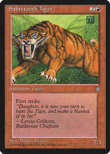 Sabretooth Tiger 215, carta de Magic: The Gathering de Ice Age