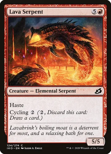 Lava Serpent 124, carta de Magic: The Gathering de Ikoria: Lair of Behemoths